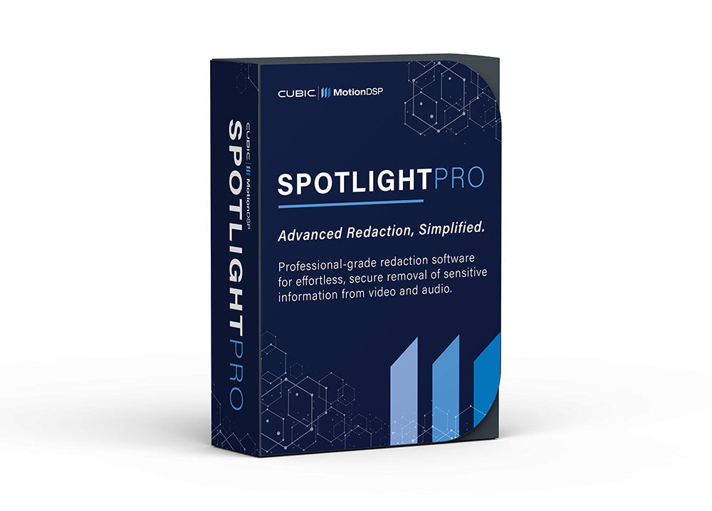 Spotlight Pro video and audio redaction software.